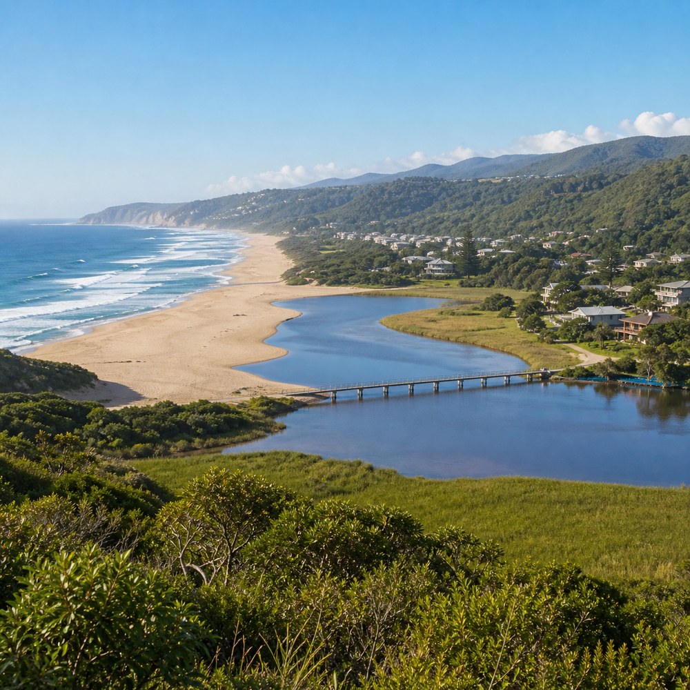 Wilderness beach and lagoon for plumber services in Wilderness